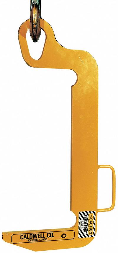 CALDWELL Coil Hook: Coil Hook, 1,000 lb Max Load Capacity, 3 1/2 in Max Coil Dia - Narrow Coil C-Hook Lifters