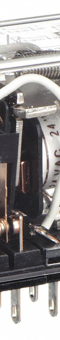 OMRON General Purpose Relay: Socket Mounted, 5 A Current Rating, 24V AC, 3PDT, 11 Pins/Terminals (MPN MY3-AC24). Key specifications — Brand: OMRON; Base Type: Square; Mounting Style: Plug-In; Pin Shape: Flat; Electrical Connection: Quick-Connect; Manufacturer Part Number: MY3-AC24; Operating Current: 5 A at 24V DC (Resistive Load); Series: MY Series.