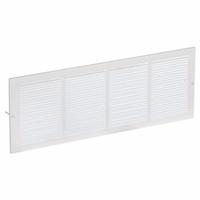 Return Air Grille: Louvered Grille, White, Powder Coated, Steel, 9 3/4 in H, 25 3/4 in W, 1/4 in D (MPN 4MJR7). Key specifications — Mounting Location: Wall; Brand: APPROVED VENDOR; Fire Rating: Not Fire Rated.