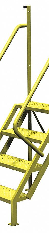TRI-ARC Configurable Platform Ladder: 7.7 ft Overall Ht, 30 in Overall Wd, 20 in Overall Dp, Steel (MPN UCL5004246). Key specifications — Material: Steel; Color: Yellow; Brand: TRI-ARC.