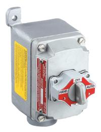 Selector Switch Control Station: 1 Gang, Selector Switch, 4NO/4NC, Hand/Off/Auto, 0 Pilot Lights (MPN EFDB110-345). Key specifications — Legend: Hand/Off/Auto; Action: Maintained; Contact Form: 4NO/4NC; Brand: APPLETON ELECTRIC; Operator Configuration Type: (1) Selector Switch.