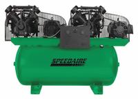 SPEEDAIRE Electric Air Compressor: 10 hp, 2 Stage, Horizontal, 200 gal, 68.2 cfm, 175 psi (MPN 35WC64). Key specifications — attr48430: SPEEDAIRE; attr48445: 60 Hz; attr48448: Tri-voltage Motor; attr48450: 208-230V AC; attr48474: Three; attr48487: Horizontal.