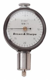 TESA BROWN & SHARPE Dial Indicator - Lug Back: 0 in to 0.25 in, Inch, Back Plunger, Balanced Reading (MPN 14.83008). Key specifications — attr1184168: 14.83008; attr1184178: 0-50-0; attr1184223: TESA BROWN & SHARPE; attr1200883: Dial Indicator - Lug Back; attr1184173: AGD 1; attr1184177: 0.001 in; attr1184208: Declaration of Conformity.