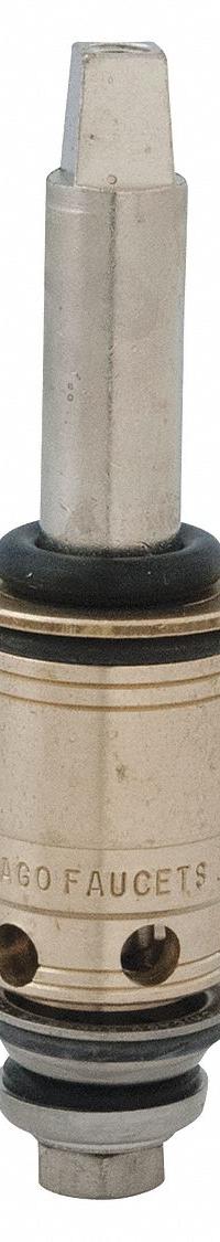 CHICAGO FAUCETS Cartridge: Use with Hot/Cold Water, Brass, Compression, (1) Cartridge (MPN 377-XTLHDAB). Key specifications — For Water Temperature: Hot/Cold; Compatible Brand: Chicago Faucets; Product Type: Cartridge; Includes: (1) Cartridge; Material: Brass.
