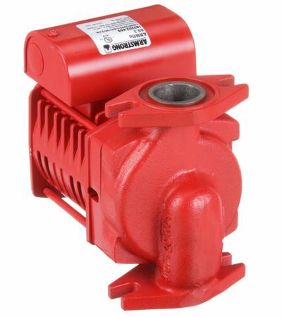 ARMSTRONG Hydronic Circulating Pump: 1/6 hp HP, 120V AC, Cast Iron, 1, 40 gpm, 43 ft Max. Head - General-Purpose Inline Circulator Pumps