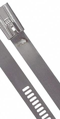 TY-RAP Cable Tie: 24 in Nominal Lg, 7 1/2 in Nominal Max. Bundle Dia., 0.28 in Wd, Silver, 100 PK (MPN TYS24-280). Key specifications — Brand: TY-RAP; Locking Style: Stainless Steel Barb; Color: Silver.