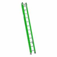 WERNER Extension Ladder: 24 ft Ladder Size, Fiberglass, 375 lb Load Capacity, 48 lb Wt, 2 Sections (MPN B7124-2X9294). Key specifications — Color: Green; Brand: WERNER; Included Features: Mar-Resistant End Caps; Removable Fly: Removable.