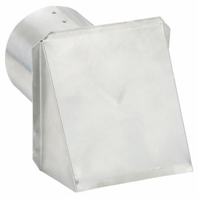 Dayton Wall Cap: Smooth Rain Cap, Round, 3 in_4 in Duct, 8011, Aluminum, Silver Finish - Wall & Soffit Vent Caps