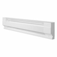 CADET Electric Baseboard Heater: Residential Grade, 150W/563W, Thermostat Not Included, White (MPN 3F750W). Key specifications — Thermostat Included: Thermostat Not Included; Duty Rating: Residential Grade; Housing Style: Conventional; Wattage Output: 150W/563W; Housing Color: White; Voltage: 208/240V AC; Brand: CADET.
