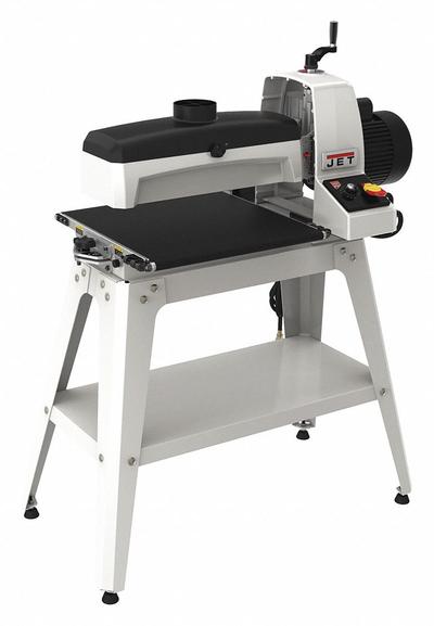 JET Drum Sander: 115V, Single-Phase, 1.5 hp, 16 in Drum Wd, 3 in Max Board Thick - Drum Sanding Machines