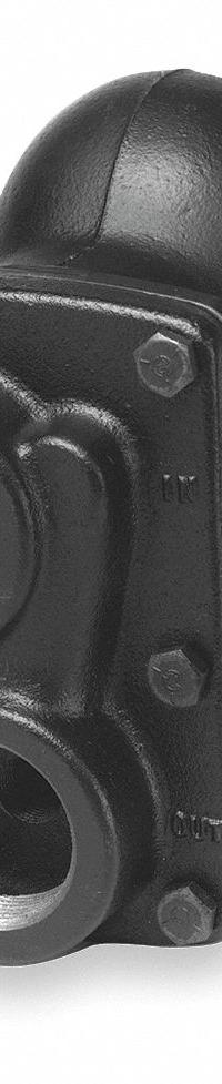 Steam Trap: Cast Iron, 1 1/2 in FNPT, 5,900 lb/hr, 75 psi Max., 377°F Max., C Pattern (MPN FT075C-6). Key specifications — Brand: BELL & GOSSETT; Installation Orientation: Horizontal; Float Material: Cast Iron; Manufacturer Series: C.