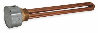 TEMPCO Screw Plug Immersion Heater: 3 Phase, 480V AC, 10,000 W Watt, 2 in NPT - Screw-Plug Immersion Heaters