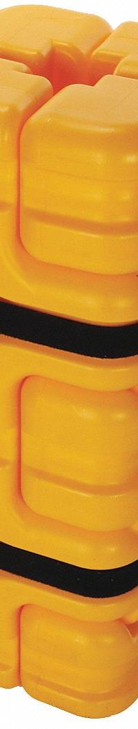 SENTRY Column Protector: 8 in, 4 in, 8 in, 8 in, I-Beam/Round/Square, 42 in Overall Ht, HDPE, Yellow (MPN CS-FIT-S-Y). Key specifications — Color: Yellow; Maximum Compatible Column Length: 8 in; Minimum Compatible Column Length: 4 in; Brand: SENTRY; Material: HDPE.