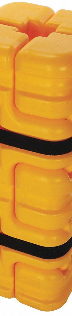 SENTRY Column Protector: 8 in, 4 in, 8 in, 8 in, I-Beam/Round/Square, 42 in Overall Ht, HDPE, Yellow (MPN CS-FIT-S-Y). Key specifications — Color: Yellow; Maximum Compatible Column Length: 8 in; Minimum Compatible Column Length: 4 in; Brand: SENTRY; Material: HDPE.