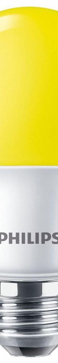 PHILIPS Compact LED Bulb: Medium Screw (E26), LED, (A) Classic, A19, 8 W Watt, 3000K, Frosted (MPN 8A19/LED/YELLOW/P/ND 120V 4/1FB). Key specifications — attr233510: A19; attr233525: 120V AC; attr233549: Frosted; attr518949: 3000K; attr239859: PHILIPS; attr935304: Colored.