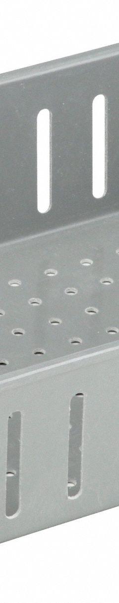 MOLDED FIBERGLASS Straight Wall Tote: 2.5 gal, 17 3/4 in x 10 1/2 in x 4 1/8 in, -60°F to 250°F (MPN 81904851362585). Key specifications — Material: Composite; Brand: MOLDED FIBERGLASS; Includes Lid: Lid Not Included; Container Wall Type: Vented.