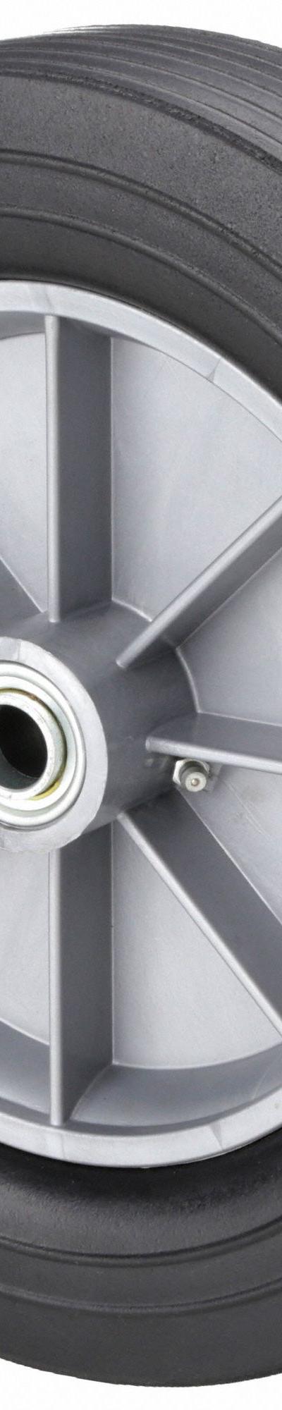 MARASTAR Solid Wheel: 12 in Wheel Dia - Flat-Free Solid Rubber Wheels