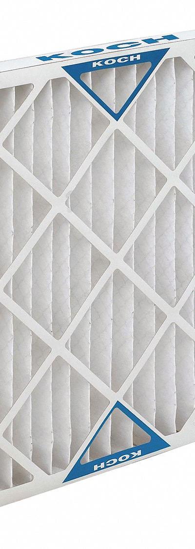KOCH Pleated Air Filter: 24 in x 16 in x 2 in, MERV 8, Gen Use - MERV 8 Pleated Air Filters