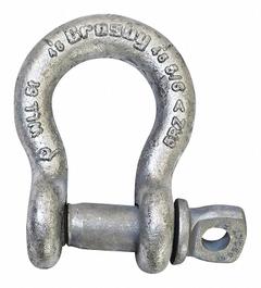 CROSBY Anchor Shackle: Anchor Shackle, 25,000 lb Working Load Limit, 1 11/16 in Wd Between Eyes (MPN 1017582). Key specifications — Body Color: Silver; Brand: CROSBY.