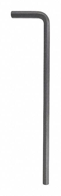WESTWARD Hex Key: 0 Ball Ends, 5/32 in Tip Size, SAE, Long, Alloy Steel, Black Oxide - L-Shaped Hex Keys