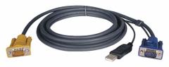 EATON TRIPP LITE KVM Switch Cable: USB 2.0/VGA/SVGA, Tripp Lite Series, 10 ft Lg, HD15, Male, Male (MPN P776-010). Key specifications — Brand: EATON TRIPP LITE; Connection Technology: VGA/SVGA; Product Type: KVM Cable Kit; Compatible KVM Switch Type: Tripp Lite Series; End 1 Connection Type: HD15; End 1 Gender: Male; End 2 Connection Type: USB-A; End 2 Gender: Male.