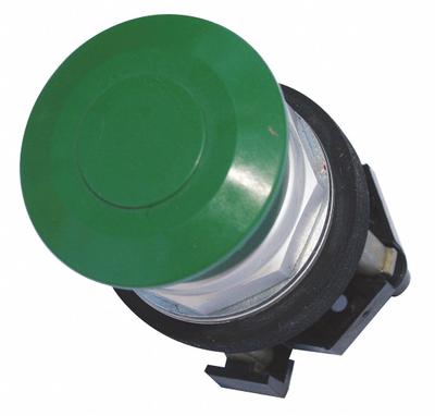 EATON Mushroom Head Push Button: Non-Illuminated, Mushroom Head Profile, Metallic - Mushroom-Head Push Buttons