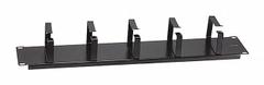 MONOPRICE Premium Cable Management: Horizontal, 1 U, Single Side Sides, 3 7/8 in Overall Wd, Black (MPN 7309). Key specifications — Color: Black; Includes: (5) Closeable D-Rings; Orientation: Horizontal; Brand: MONOPRICE; Material: Steel; Number of Sides: Single Side.