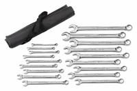 GEARWRENCH Combination Ratcheting Wrench Set: Alloy Steel, Full Polish Chrome, 18 Tools, Std (MPN 81920). Key specifications — attr309520: Full Polish Chrome; attr309519: Alloy Steel; attr324929: GEARWRENCH; attr309522: No; attr309533: Yes.