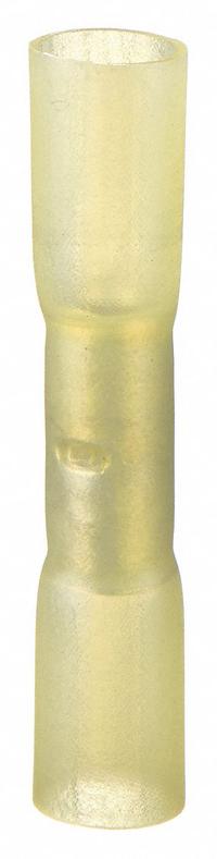 GRAINGER Butt Splice Connector: Yellow, Heat Shrink, For Wire Size 12 AWG – 10 AWG, 600 V (MPN 4FRE6). Key specifications — Brand: GRAINGER.