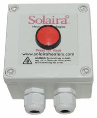 SOLAIRA Timer Control for Heater: Surface, For All Electric Radiant Heaters, 6,000 W Output, 25 A (MPN SMRTTIM60). Key specifications — Voltage, Phase: 208/240V AC; Mounting Type: Surface; Product Type: Timer Control for Heater; For Use With: All Electric Radiant Heaters; Voltage: 208/240V AC; Phase: Single; Brand: SOLAIRA; Fits kW: 6000 W.