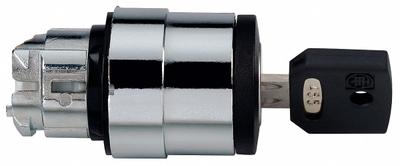 SCHNEIDER Keyed Selector Switch: 2 Position, 22 mm Panel Mounting Size - Panel-Mounted Key Switches without Contacts
