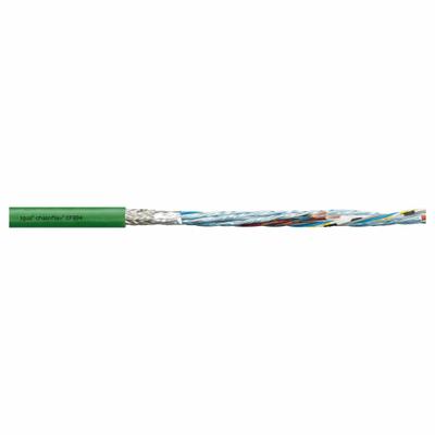 CHAINFLEX Measuring System Cable: (4) Pr 24 AWG, 2C 20AWG, Green, PVC Jacket - Servo Motor Feedback Cables