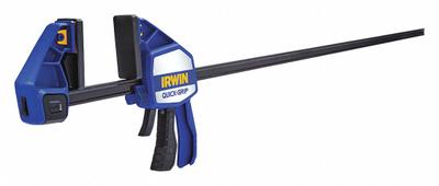 IRWIN Bar Clamp: Full-Faced / Flat, 50 in Max Jaw Opening, 9 1/4 in to 58 7/8 in - Dual-Function Trigger Clamps & Spreaders