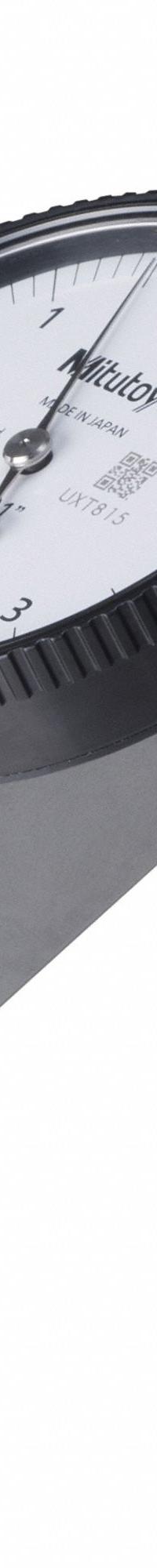 MITUTOYO Calibrated Indicator: 0 in to 0.03 in, Inch, 0.0001 in, 0-4-0 Dial Reading (MPN 513-473-10ECAL). Key specifications — attr1184109: 0-4-0; attr1184166: Contact Point, Knurled Clamp Ring, 0.157" Stem, 3/8" Stem, Calibration Certificate; attr1200917: Test Indicator; attr1184127: 513-473-10ECAL; attr1184167: MITUTOYO; attr1184108: 0.0001 in; attr1184144: Certificate of Calibration.
