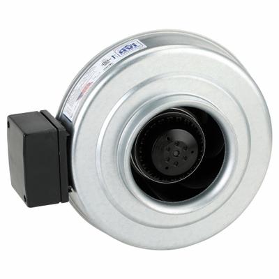 FANTECH In-Line Duct Fan: 232 cfm Max., 6 in Duct, 70 W, 120V AC, 1 Ph, IP44 - General Purpose Inline Duct Fan Kits