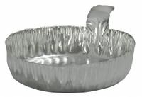 QORPAK Weighing Dish: Non-Sterile, Aluminum, 20 mL Capacity, Included, Round, 1 3/4 in Overall Wd (MPN MET-03105). Key specifications — Brand: QORPAK; Color: Silver; Material: Aluminum; Boat Shape: Round; Includes Finger Tab: Included.
