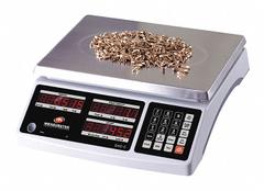 MEASURETEK Industrial Bench Scale: 11 1/2 in x 8 5/8 in, Integrated, 12 lb Wt Capacity - Imperial (MPN 12R983). Key specifications — attr1341384: 0.2 g/0.0005 lb; attr1341400: MEASURETEK; attr1383935: Stainless Steel.
