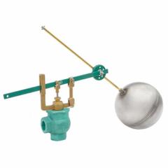 KECKLEY Float Valve Assembly: For Water Media, Angle Valve Body, Cylindrical, Vertical Piping, Iron (MPN 277SA/IB). Key specifications — Body Material: Iron; Mounting: Vertical Piping; Arm Adjustability: Adjustable; Brand: KECKLEY; Flow Rate: 61 gpm @ 1 psi; For Media: Water; Rod Thread: 5/16"-18; Valve Series: 77.