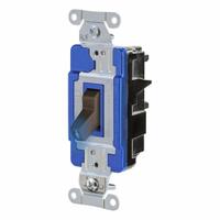 HUBBELL Wall Switch: Toggle Switch, Single Pole, Maintained, Brown, 120/277V AC, 15 A (MPN HBL1201STIL). Key specifications — Illuminated: Yes; Voltage Rating: 120/277V AC.