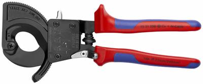 KNIPEX Ratchet Cable Cutter: Multi-Component Handle, Shear - Ratcheting Electrical & Data Cable Cutters