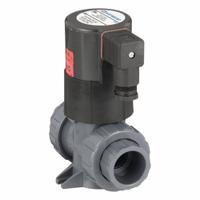 HAYWARD Solenoid Valve: 2-Way, Normally Closed, 1 in Pipe Size, 120V AC, Inline Single, PVC Body (MPN SV10100STV). Key specifications — Pipe Size: 1 in; Voltage: 120V AC; Brand: HAYWARD; Coil Enclosure: Without Junction Box.