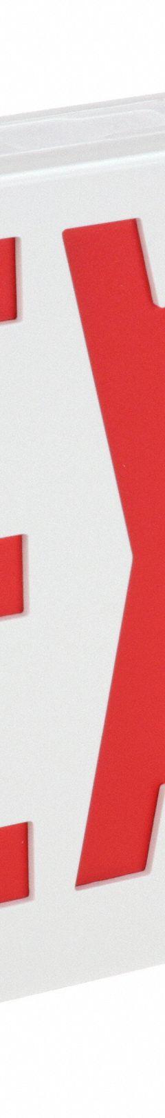 Exit Sign: Emergency Battery Backup, LED, White, Red, 1 or 2 Faces, Ceiling, Nickel Cadmium (MPN FHEX21WREM). Key specifications — Voltage: 120/277 V AC; Directional Indicators: Universal Field Selectable Chevrons; Text Color: Red; Brand: FULHAM; Emergency Battery Backup: Yes; Housing Color: White; Lighting Technology: LED; Remote Capable: No.