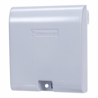 INTERMATIC While In Use Weatherproof Cover: 2 Gangs, Vertical, Die-Cast Aluminum, Gray - 2-Gang While-In-Use Weatherproof Covers