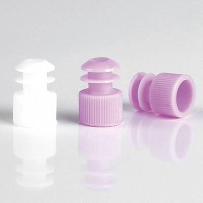 GLOBE SCIENTIFIC Cap: 12 mm Dia, Purple, Polyethylene, Unlined - Plug Caps