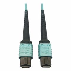 EATON TRIPP LITE Fiber Cable: (1) 24F MPO/PC Female (Aqua) x (1) 24F MPO/PC Female (Aqua), Method B (MPN N846D-03M-24AAQ). Key specifications — Fire Rating: Plenum; Jacket Material: PVC; Number of Fibers: Duplex; Fiber Type: OM4; Polarity: Method B; Brand: EATON TRIPP LITE; End 1 Connection Gender: Female; End 1 Contact Type Finish: PC.