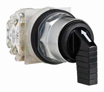 SCHNEIDER Selector Switch: 30 mm Panel Mounting Size, 3 Positions, Extended Lever - Selector Switches