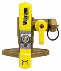 WEBSTONE Flanged Ball Valve w/Drain: 1 in, Brass, 600 psi Max. Op Pressure, Full Port Ball Port (MPN 50414HV). Key specifications — Brand: WEBSTONE; Handle Material: Steel; Includes: Adjustable Packing Glands.