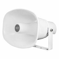 SPECO TECHNOLOGIES Horn Speaker: Powered, 2-Way, 11 1/4 in Overall Wd, 8 in Overall Ht, SPIPH9AM. Key specifications — attr1056470: Outdoor; attr1056495: Powered.