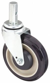 APPROVED VENDOR Stem Caster: Swivel, 5 in Wheel Dia., 1 1/4 in Wheel Wd, Polyurethane, No Brake, Std (MPN 5VN79). Key specifications — Wheel Bearing Type: Ball; Brand: APPROVED VENDOR; Roll Up: Swivel.