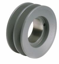 APPROVED VENDOR V-Belt Pulley: 2BK47, 2 Groove, 4.45 in OD, Bushed Bore, H/QT, Cast Iron. Key specifications — Pulley Industry Number: 2BK47; Pitch Diameter: 4.1 in (5L, B); For Belt Section (broad, with similar types): 5L, B, or BX.